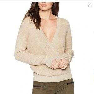 Splendid Beige Waffle Thermal Wrap Top Reversible  XS